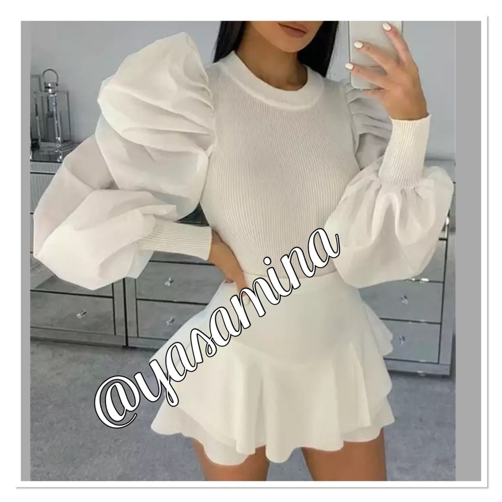 Zara puff sleeves top bloggers favorite - Picture 7 of 16